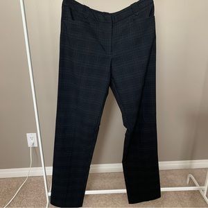 EUC - Long Tall Sally black/dark navy plaid dress pants